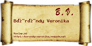 Böröndy Veronika névjegykártya