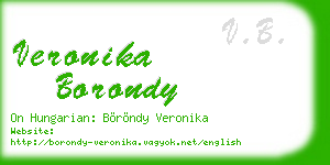 veronika borondy business card